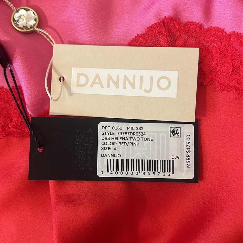 Gianni Bini x DANNIJO Helena Satin TwoTone Color Block ScoopNeck Midi SlipDress - Picture 8 of 9